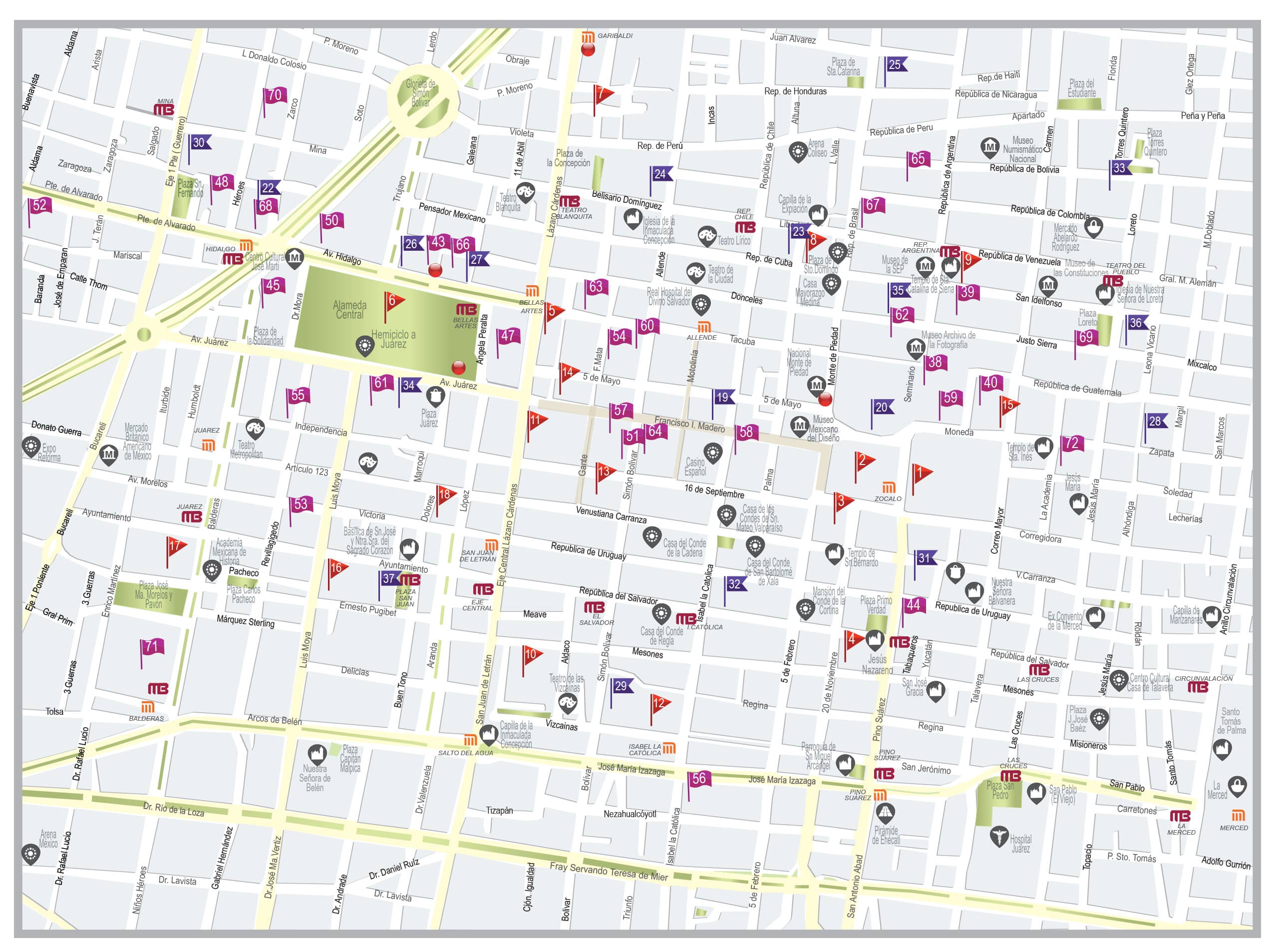 Mapa del Centro Histórico